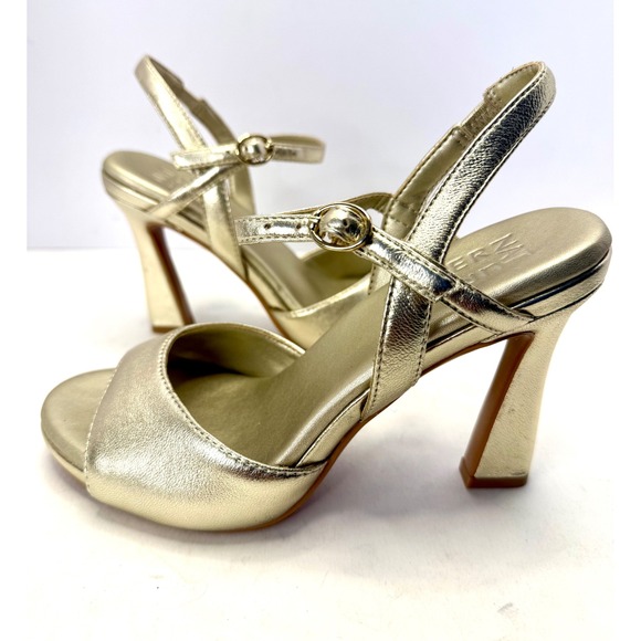 Naturalizer Women's Lala Ankle Strap Dress Sandals Champagne Leather Size 6M NWT - Picture 4 of 6